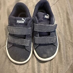 Puma Kids Dark Blue Velcro Sneakers